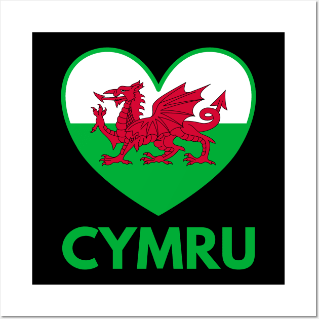 I Love Cymru Wall Art by Jesabee Designs